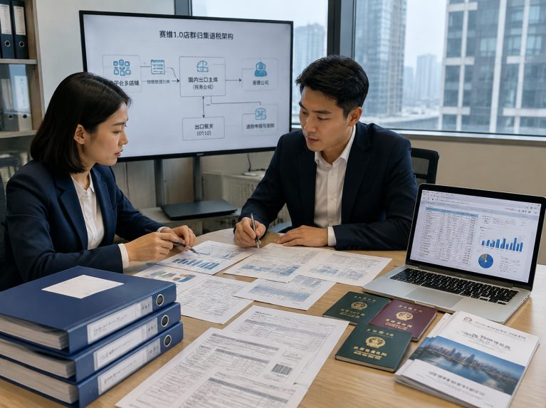 宝安区赛维1.0店群归集退税架构